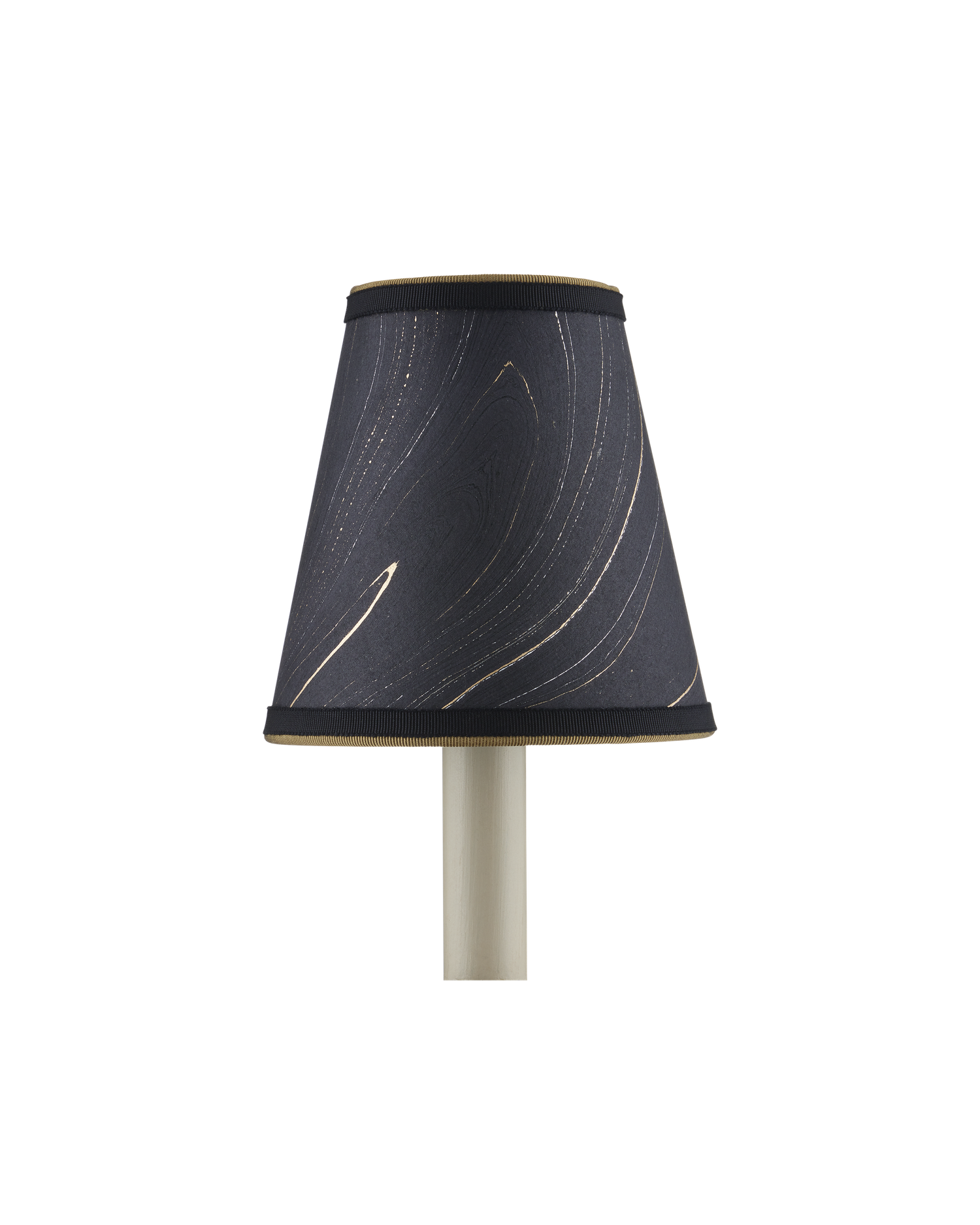 Marble Black Paper Tapered Chandelier Shade