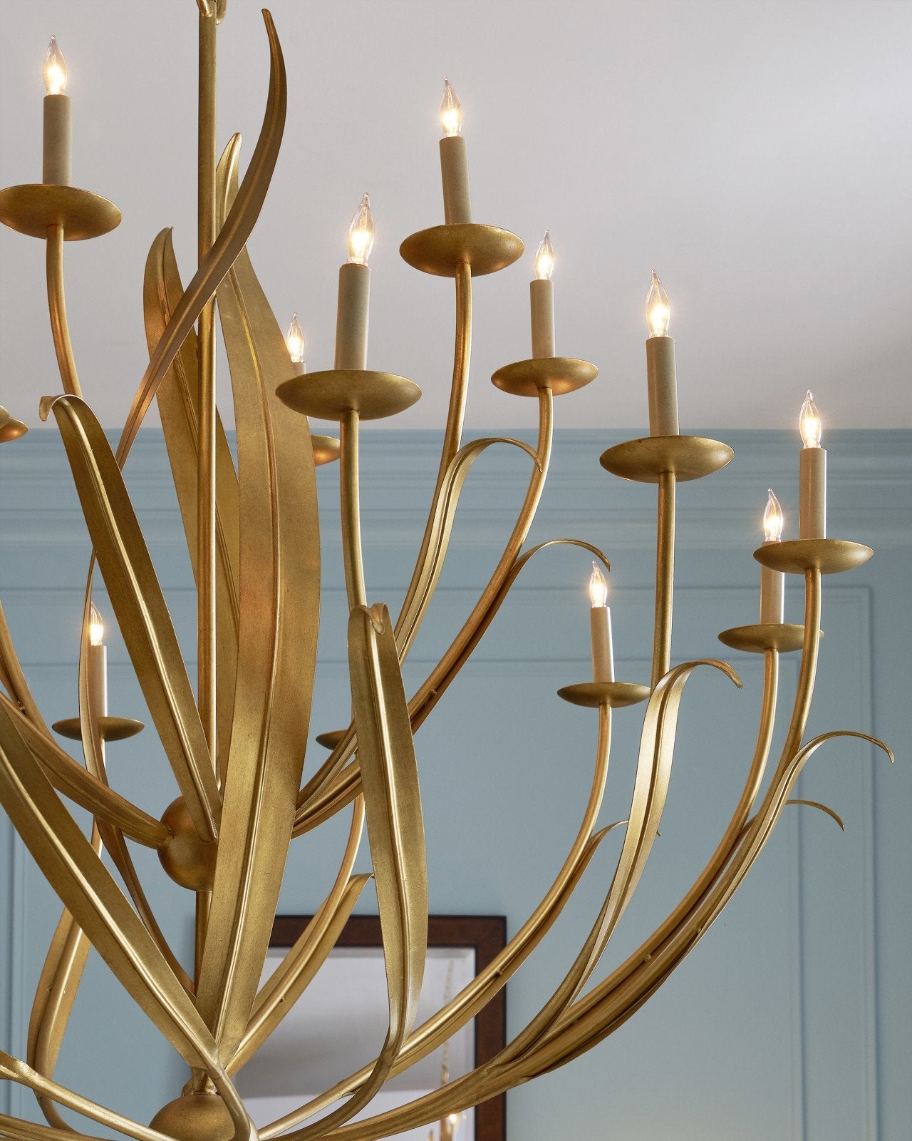 Menefee Large Gold Chandelier