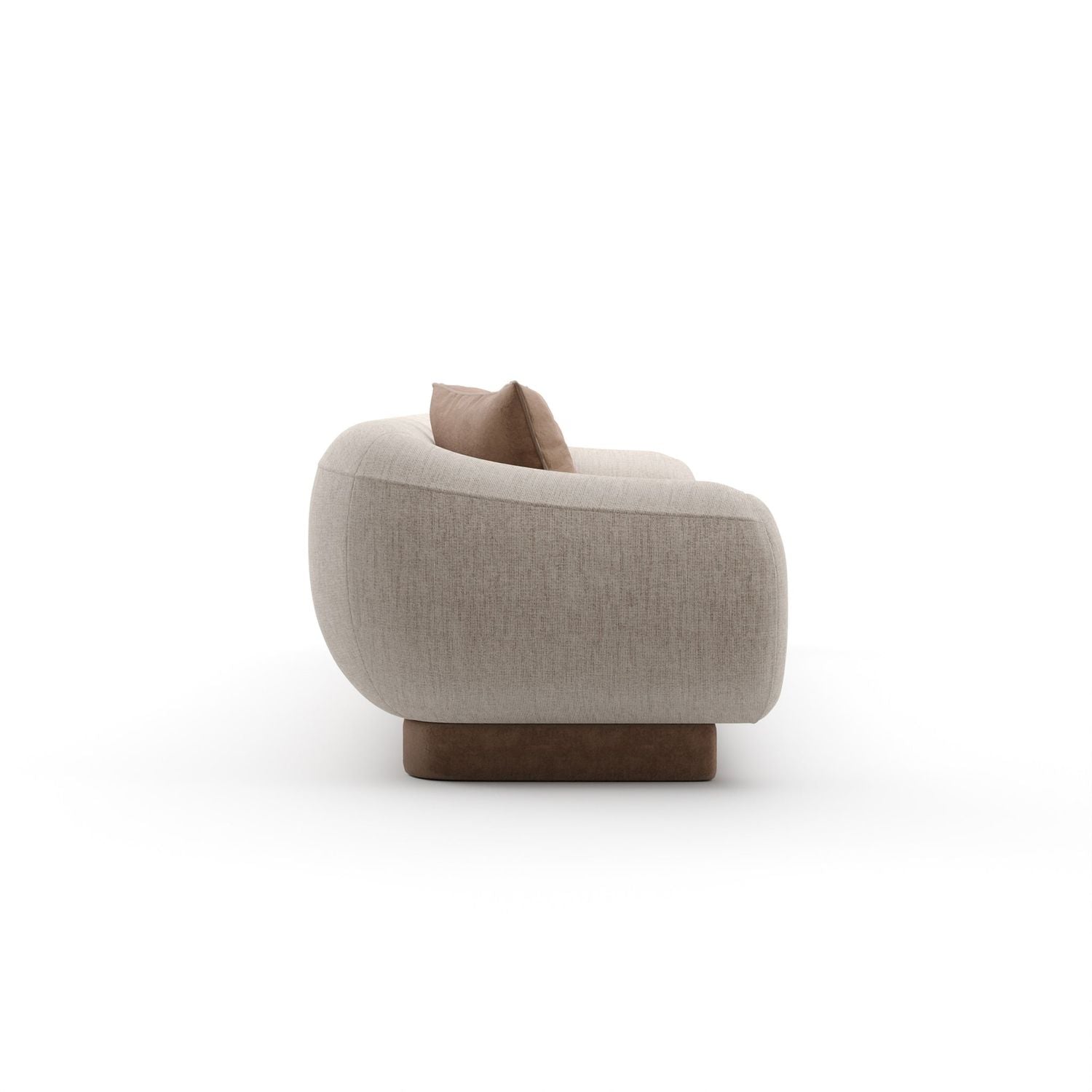 Additional view of Seta 2 Piece Sofa 132 in beige and cream.