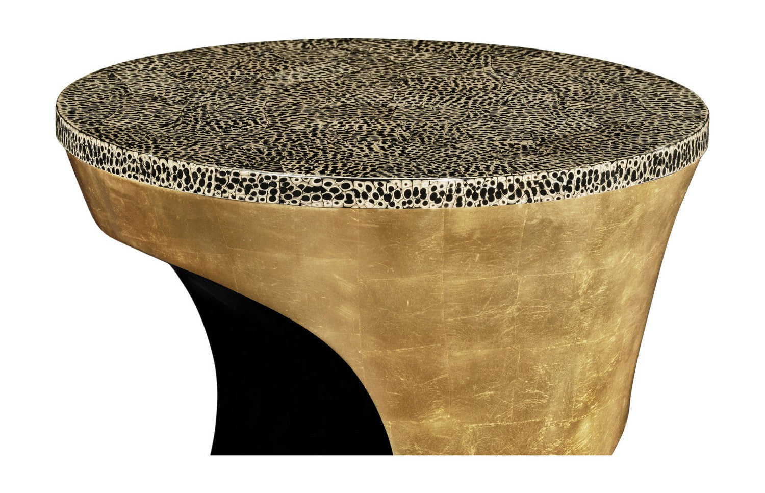 Emperor Gold Round Cut - Out Lamp Table-Jonathan Charles-JCHARLES-005895-AD-Side Tables-4-France and Son