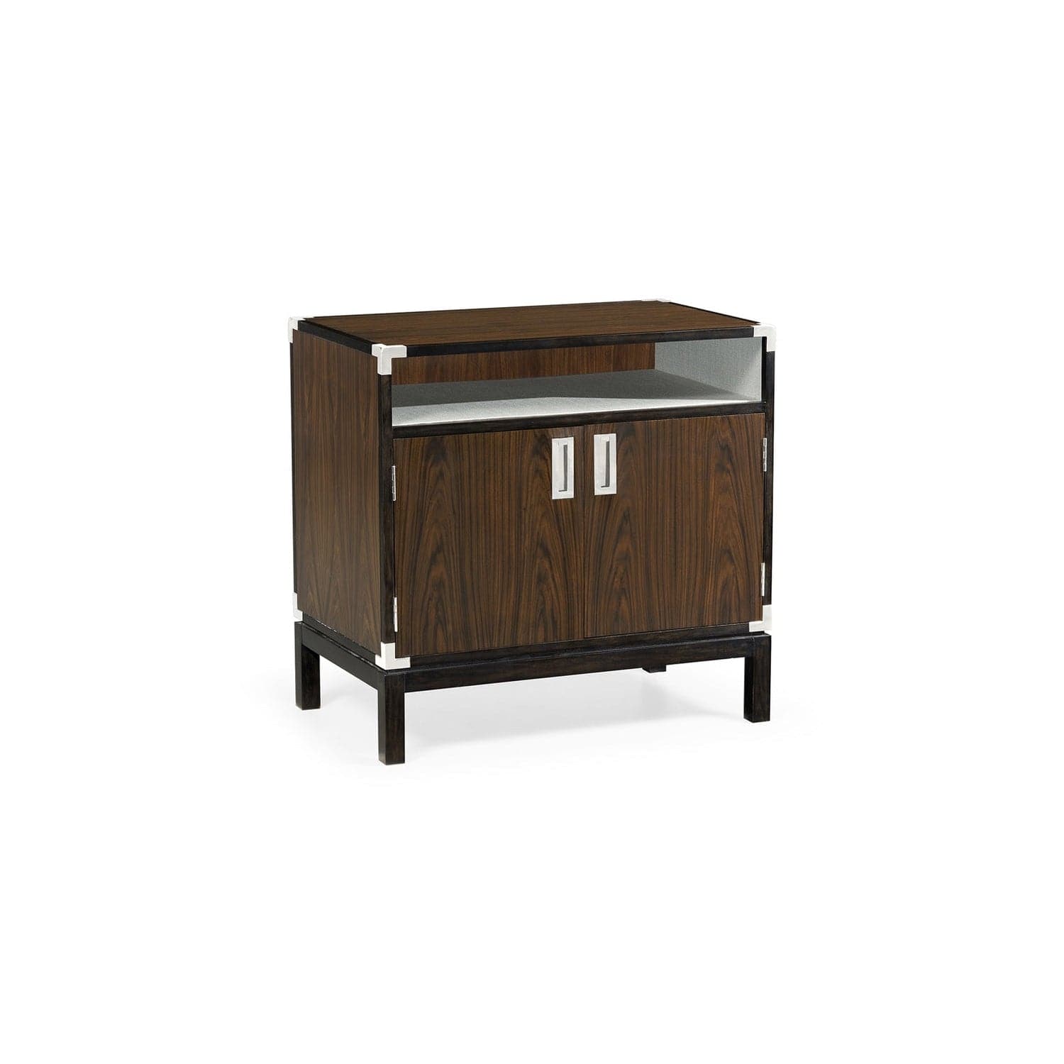 Campaign Style Dark Santos Rosewood Bedside Cabinet-Jonathan Charles-JCHARLES-500238-SAD-Nightstands-1-France and Son