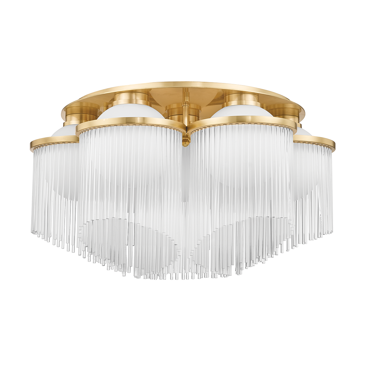 Celestial 7 Light Semi Flush Aged Brass-Corbett Lighting-CORBETT-398-26-AGB-Flush Mounts-1-France and Son