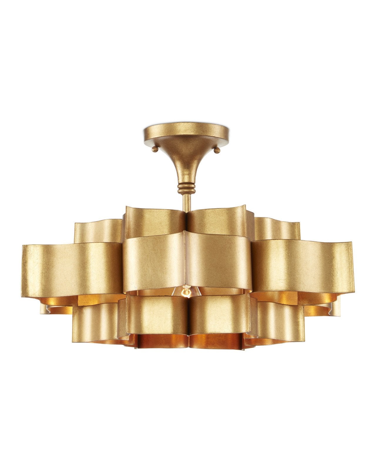 Grand Lotus Small Gold Chandelier