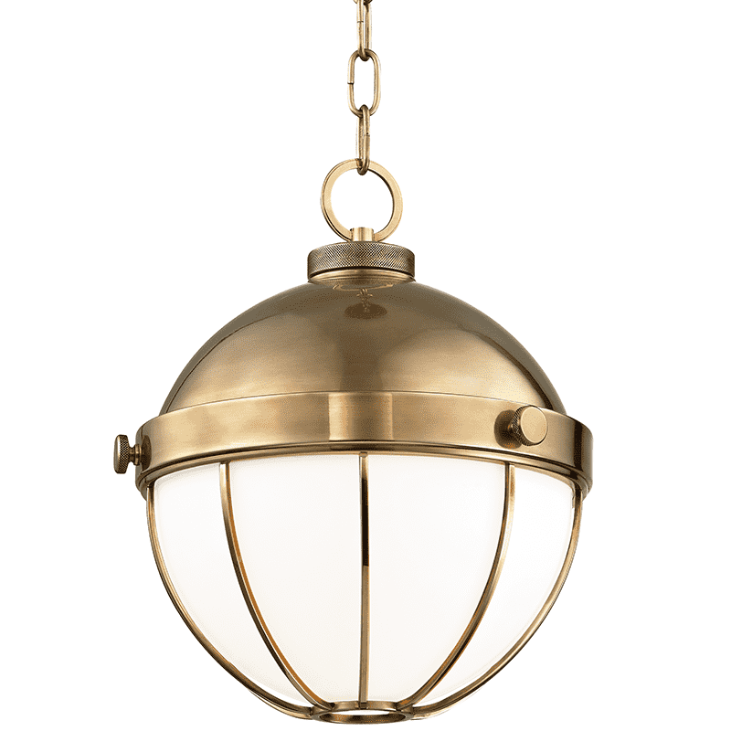 Sumner 1 Light Medium Pendant-Hudson Valley-HVL-2312-AGB-PendantsAged Brass-3-France and Son