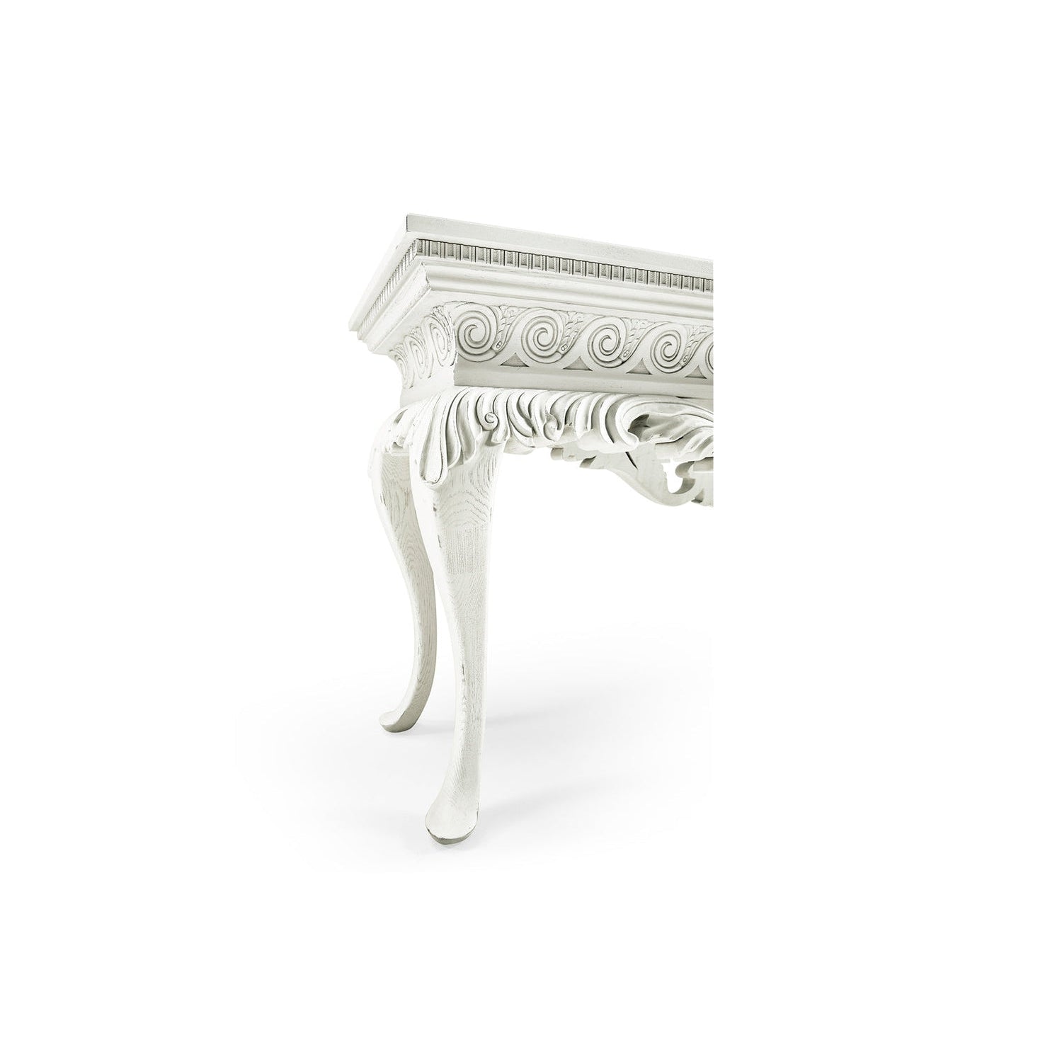 Incus Carved Console Table-Jonathan Charles-JCHARLES-002-3-440-CHK-Console TablesWhite-6-France and Son