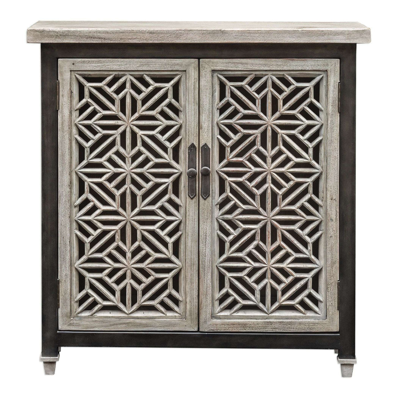 Branwen Aged White Accent Cabinet-Uttermost-UTTM-25772-Sideboards & Credenzas-1-France and Son