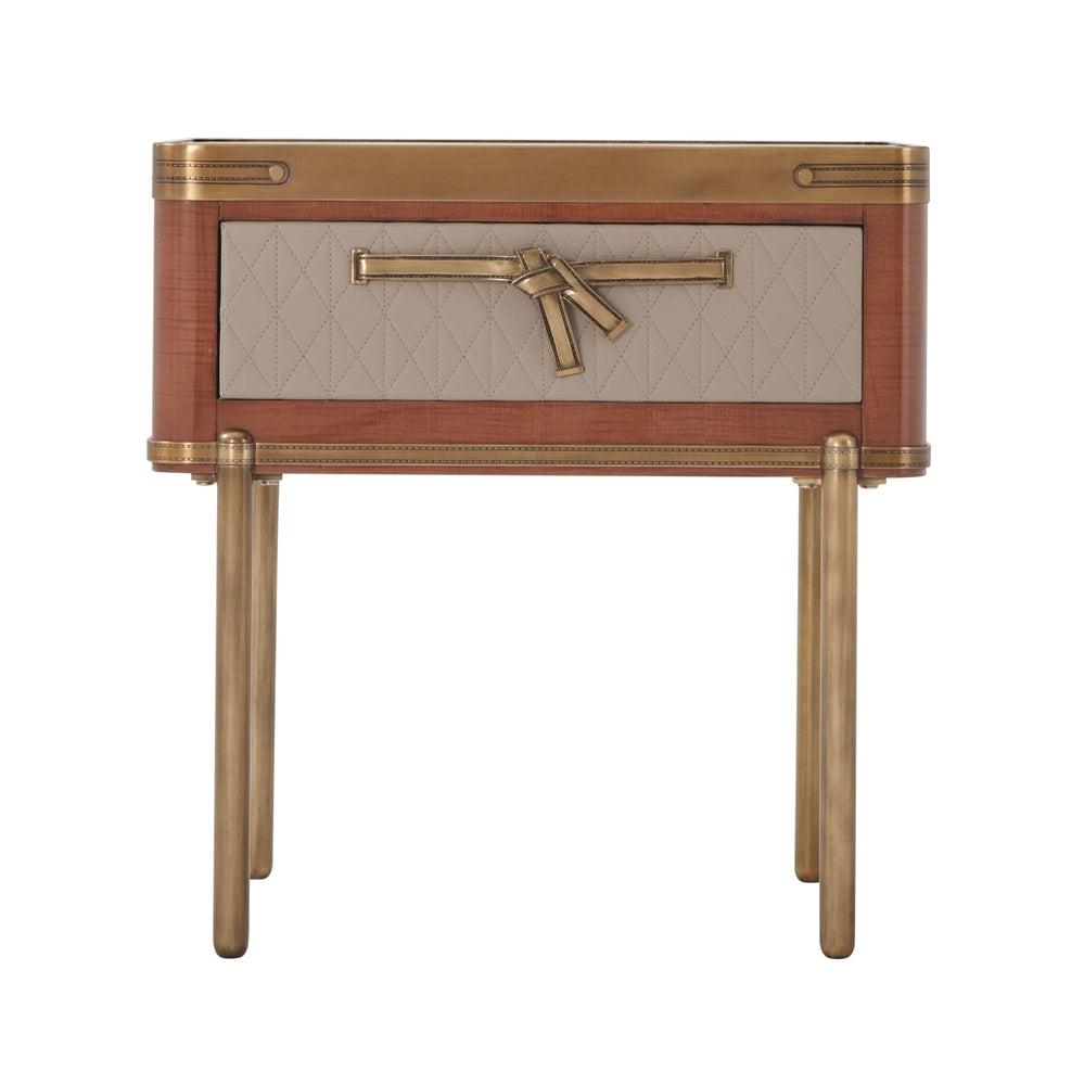 Iconic Side Table-Theodore Alexander-THEO-5006-068-Side TablesDark Walnut-9-France and Son