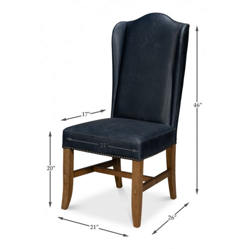 Mercado High Back Dining Chair, Blue