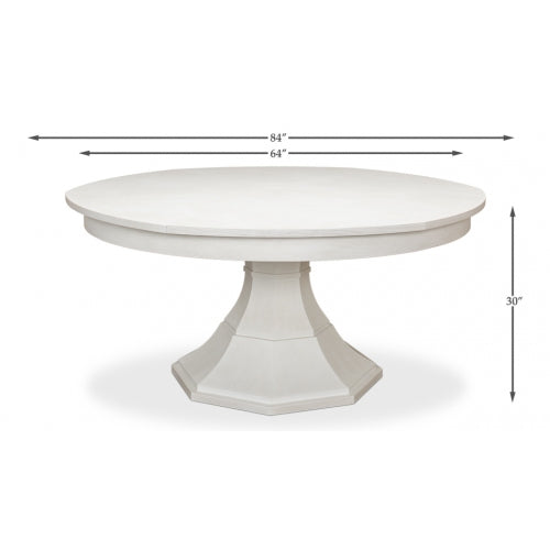 Giselle Jupe Dining Table-SARREID-SARREID-78-167-1-Dining TablesLarge-Heather Grey Finish-26-France and Son