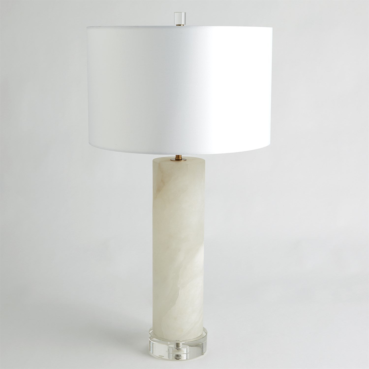 Alabaster Cylinder Table Lamp-Global Views-GVSA-8.82888-Table Lamps-1-France and Son