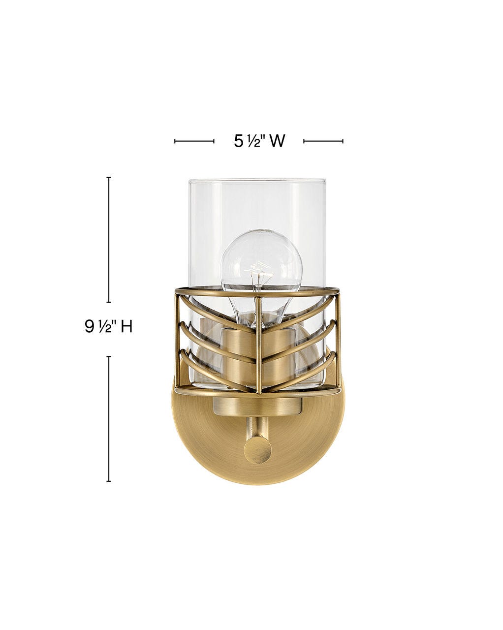 Della - Single Light Vanity-Hinkley Lighting-HINKLEY-50260LCB-Bathroom VanityBrass-2-France and Son