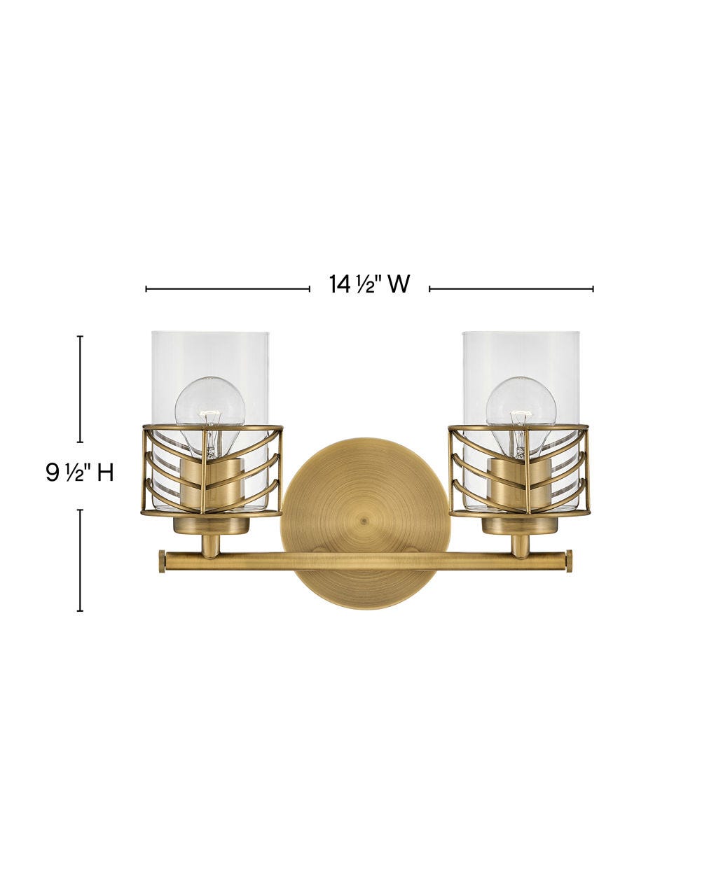 Della Two Light Vanity-Hinkley Lighting-HINKLEY-50262LCB-Bathroom Vanity-2-France and Son