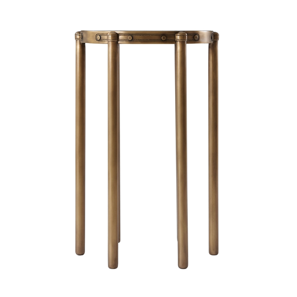 Iconic Accent Table-Theodore Alexander-THEO-5029-088-Side TablesMarble-3-France and Son