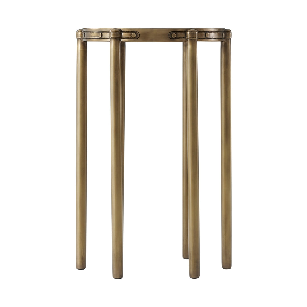 Iconic Accent Table-Theodore Alexander-THEO-5029-088-Side TablesMarble-7-France and Son