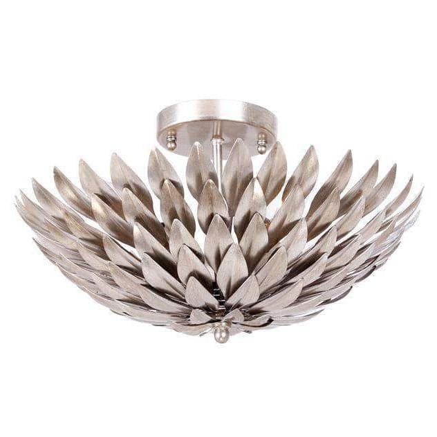 Broche 4 Light Ceiling Mount-Crystorama Lighting Company-CRYSTO-505-SA-Flush MountsAntique Silver-2-France and Son