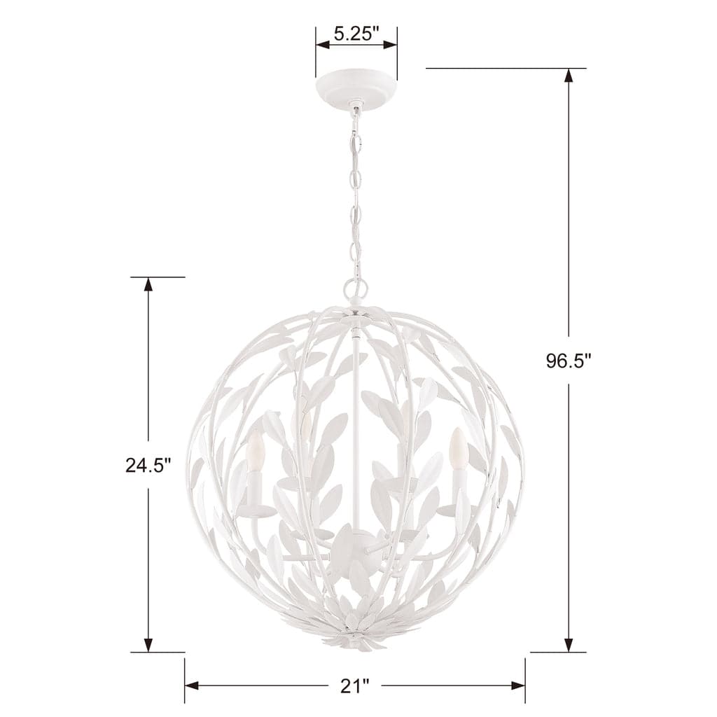 Broche 6 Light Sphere Chandelier-Crystorama Lighting Company-CRYSTO-506-MT-Chandeliers-5-France and Son