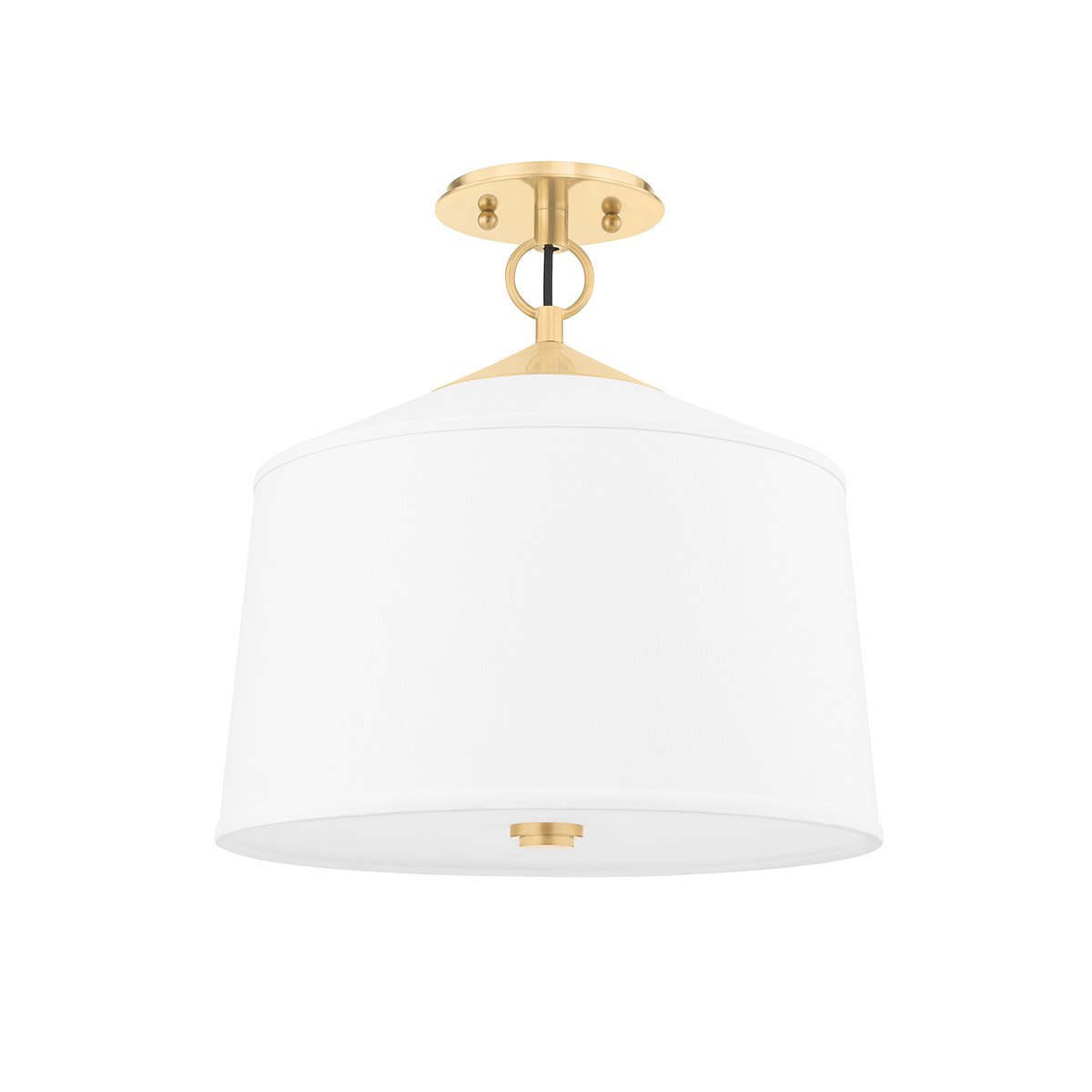 White Plains - 1 Light Semi Flush Mount-Hudson Valley-HVL-5210-AGB-Flush Mounts-1-France and Son