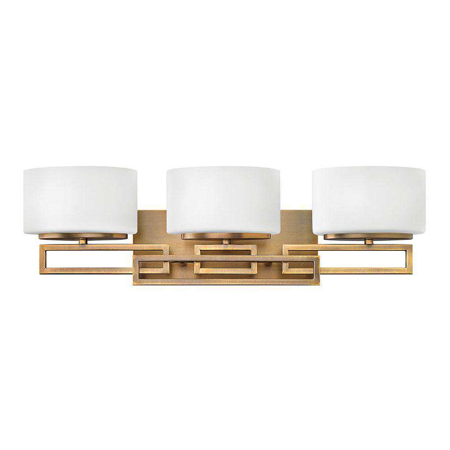 Bath Lanza Bath Three Light Brushed Bronze-Hinkley Lighting-HINKLEY-5103BR-Bathroom Lighting-1-France and Son