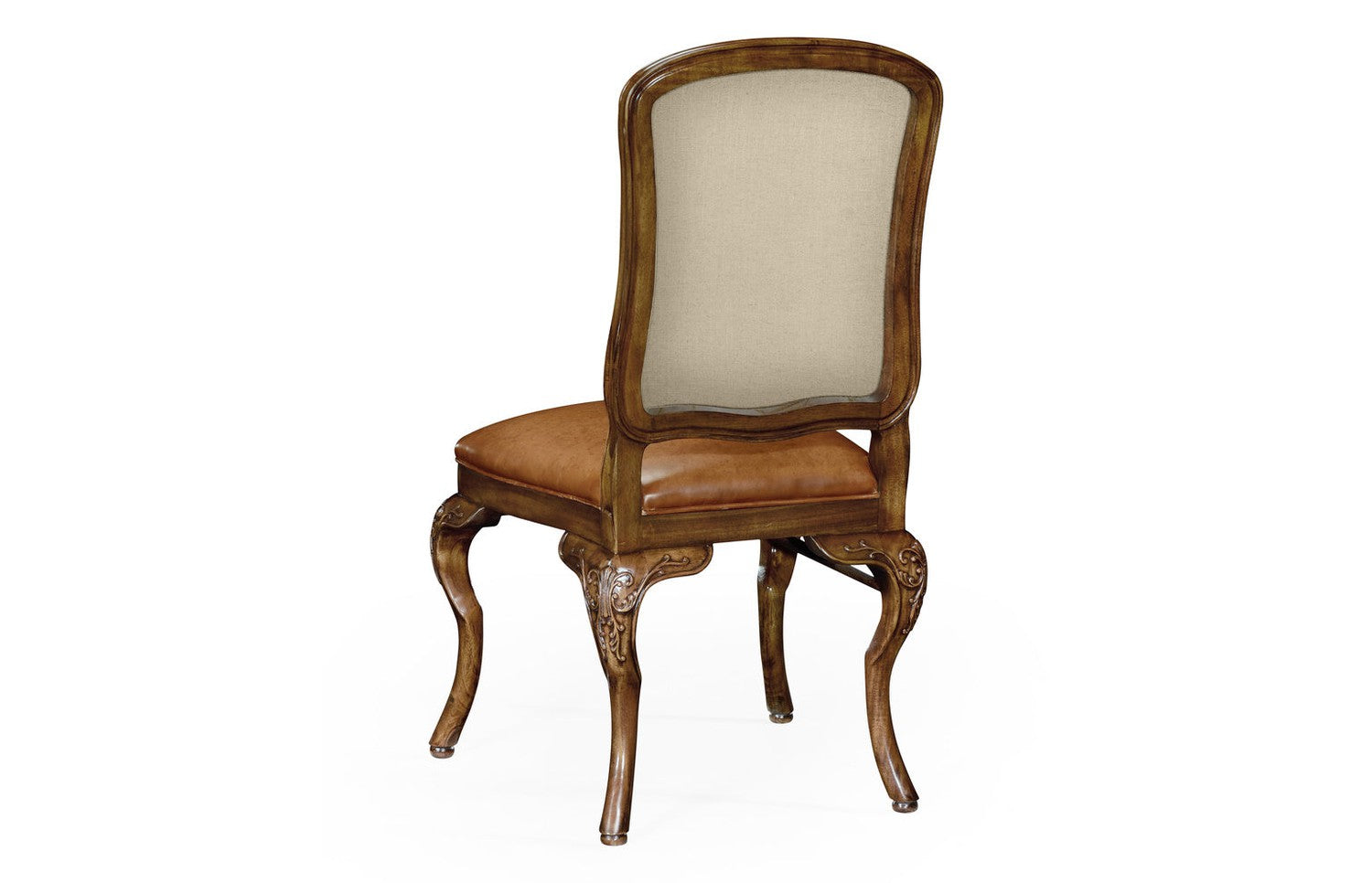 Duchess Burr Walnut Side Chair-Jonathan Charles-JCHARLES-001670-AB-Dining Chairs-3-France and Son