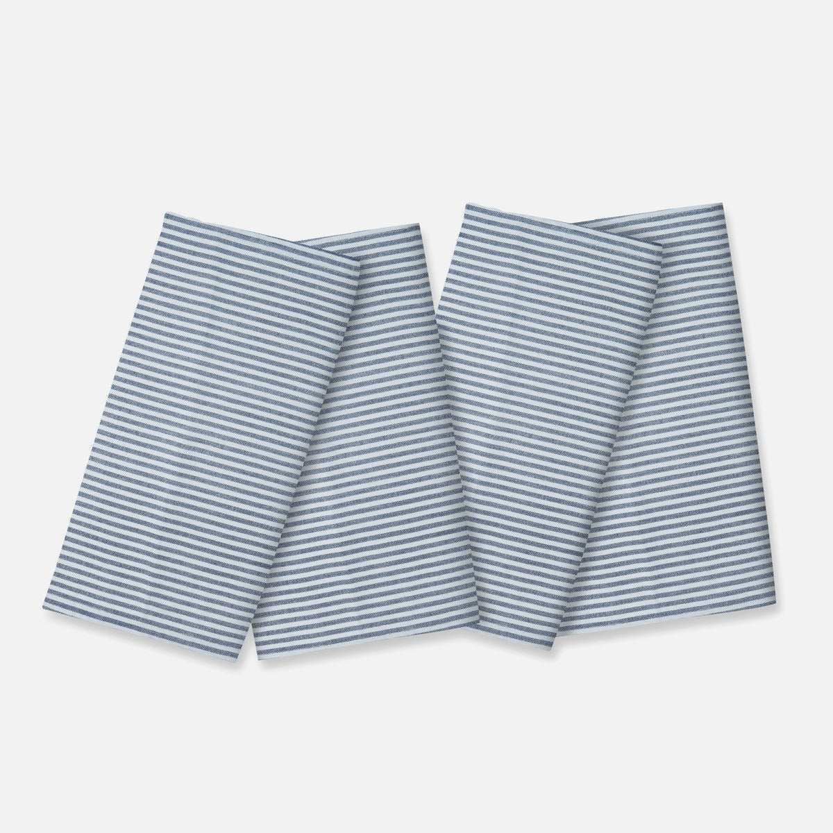 Brooks Classic Navy Stripe Napkin Cotton Canvas 20X20 Pack/4