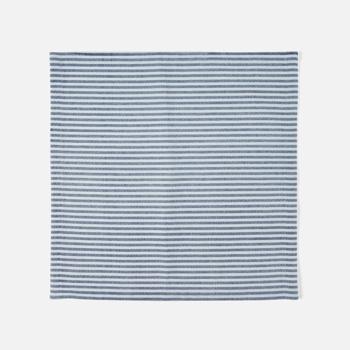 Brooks Classic Navy Stripe Napkin Cotton Canvas 20X20 Pack/4