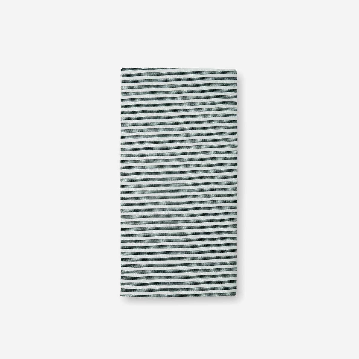 Brooks Dark Green Stripe Napkin Cotton Canvas 20X20 Pack/4