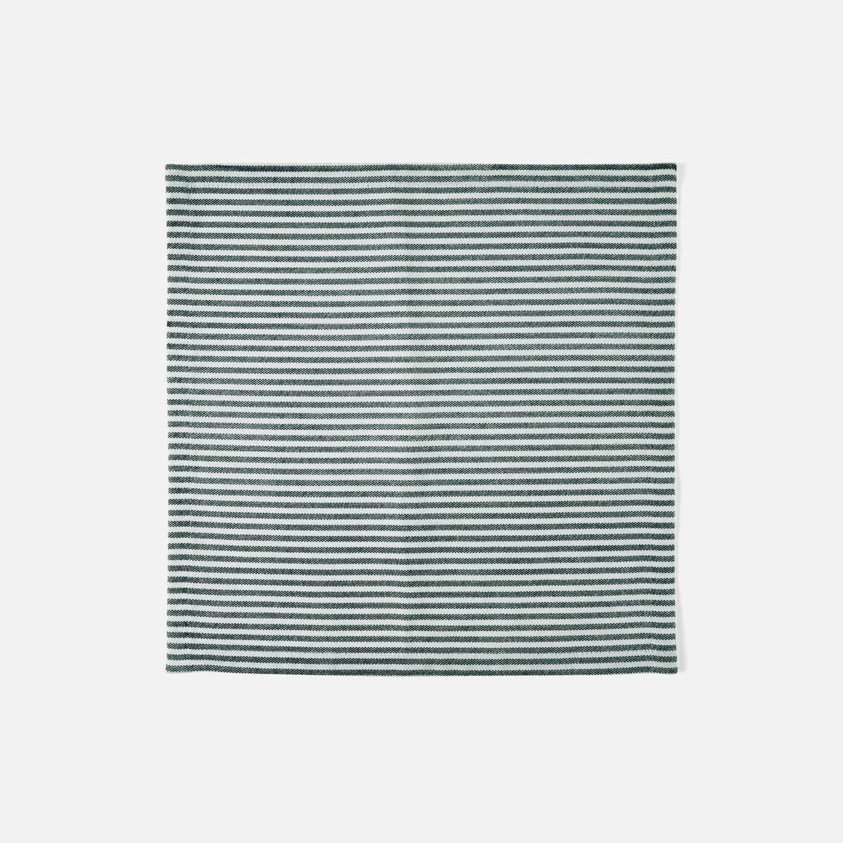 Brooks Dark Green Stripe Napkin Cotton Canvas 20X20 Pack/4