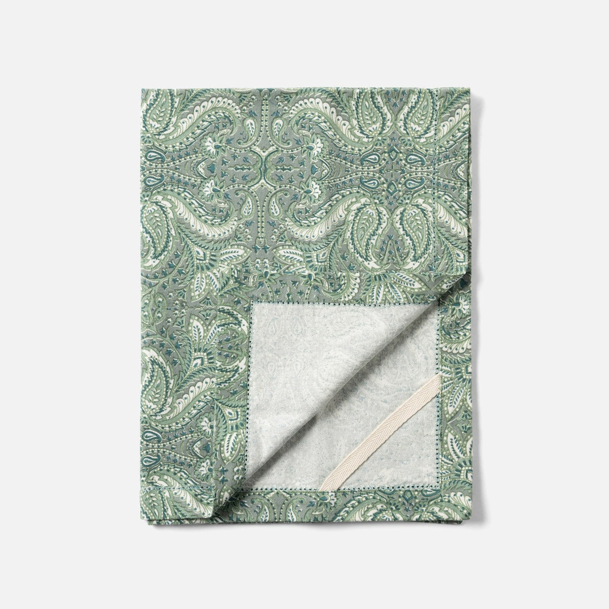 Mathilde Forest Green Paisley Kitchen Towel 20"X28" Cotton Duck Canvas Pack/2