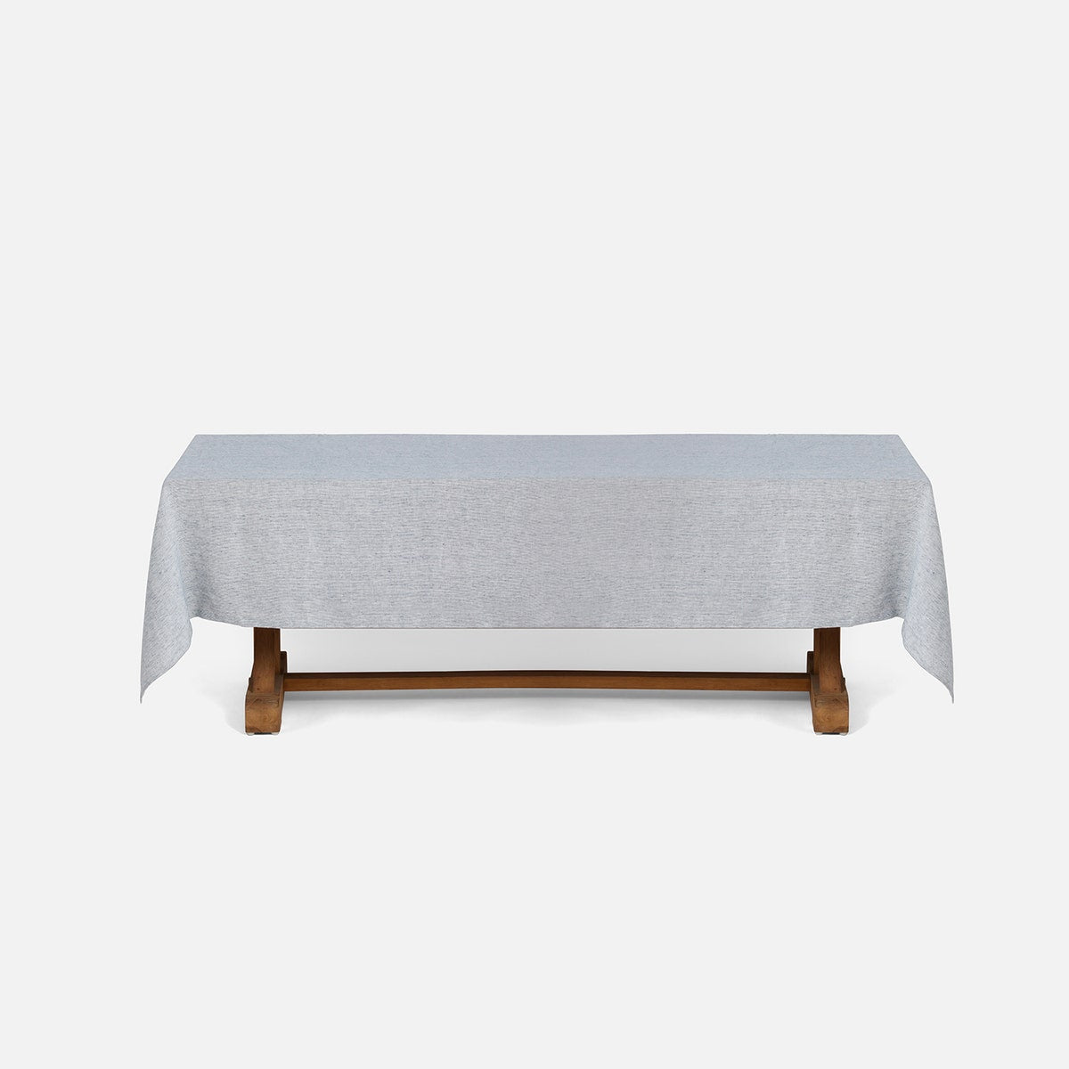 Saunton Navy/White Pinstripe Tablecloth 70" X 146"