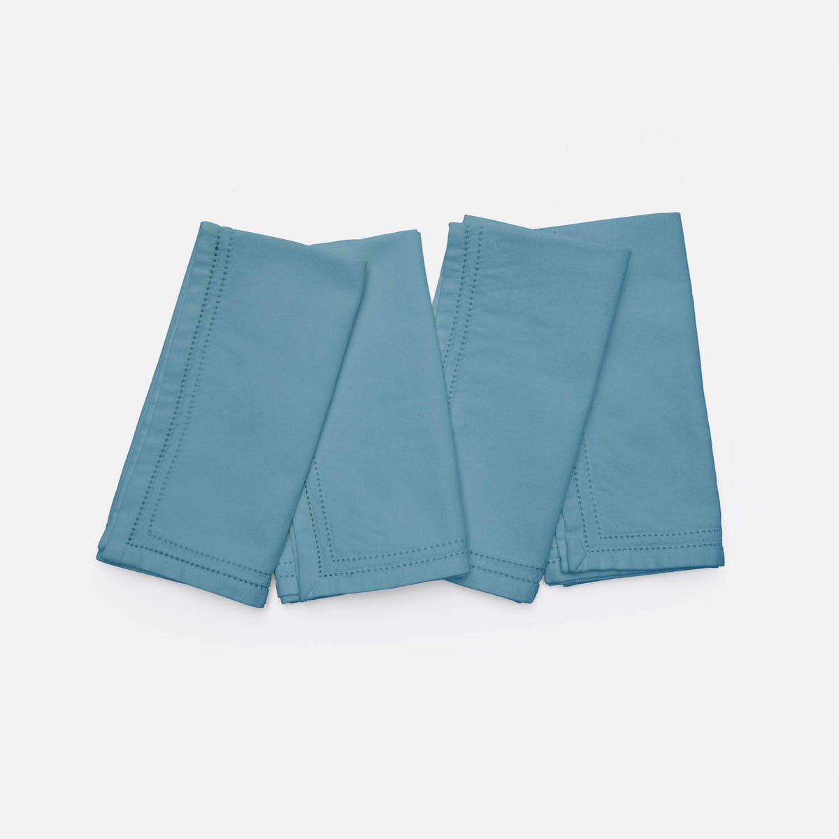 Betty Dusty Teal Double Eyelet Napkin Cottona Canvas 20X20 Pack/4