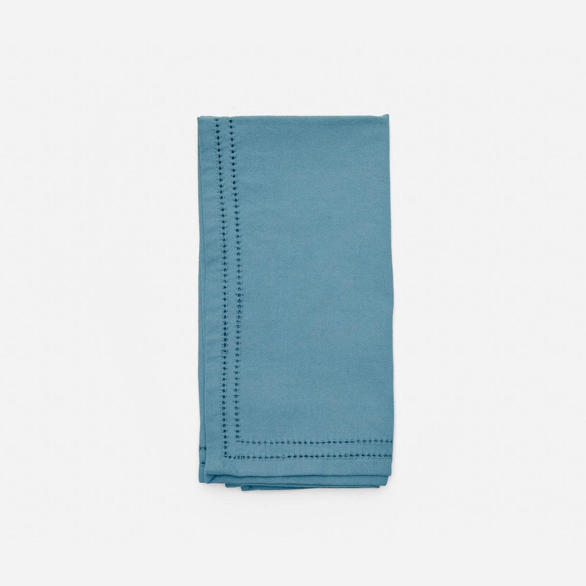 Betty Dusty Teal Double Eyelet Napkin Cottona Canvas 20X20 Pack/4