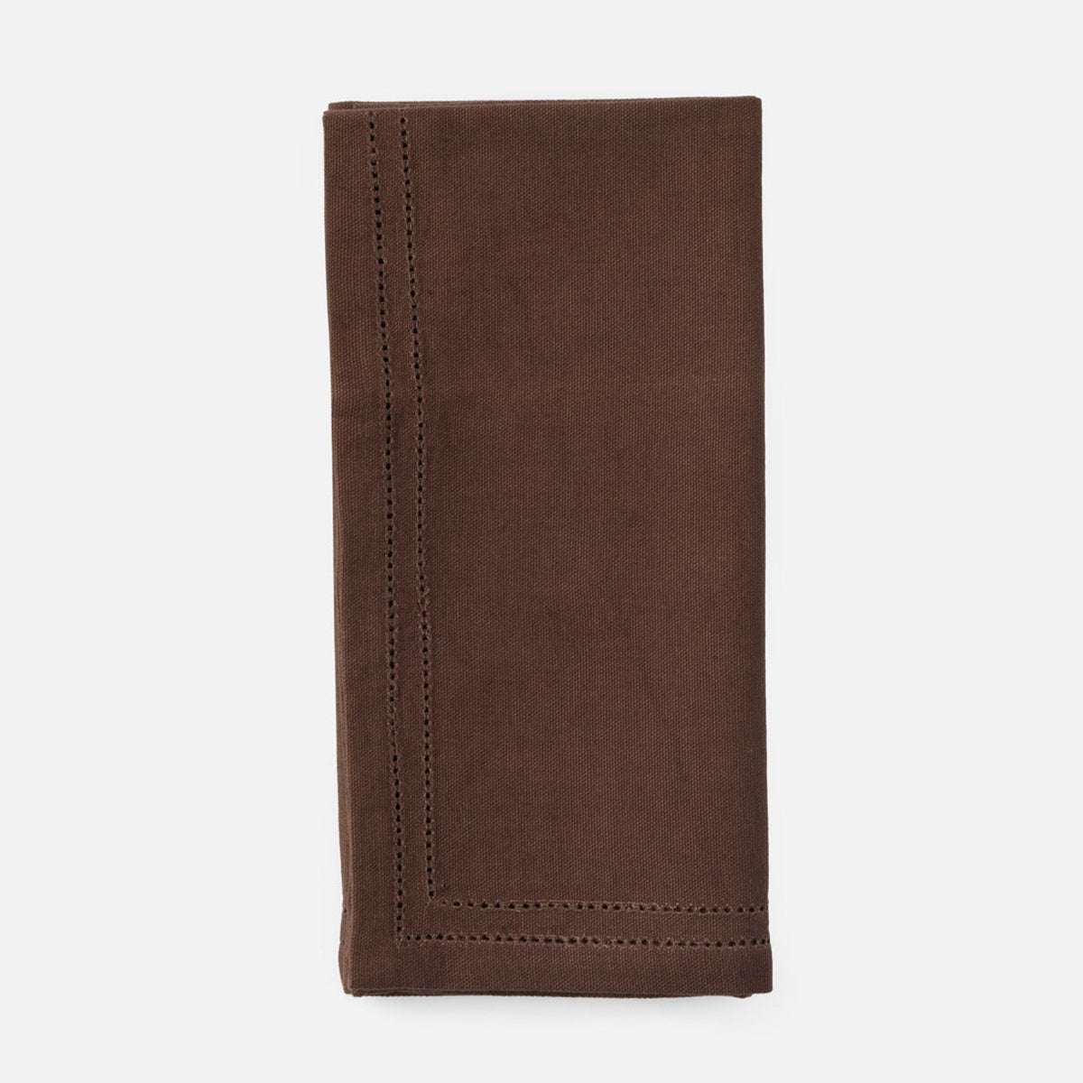 Betty Espresso Double Eyelet Cocktail Napkin Cotton Canvas 10X10 Pack/4