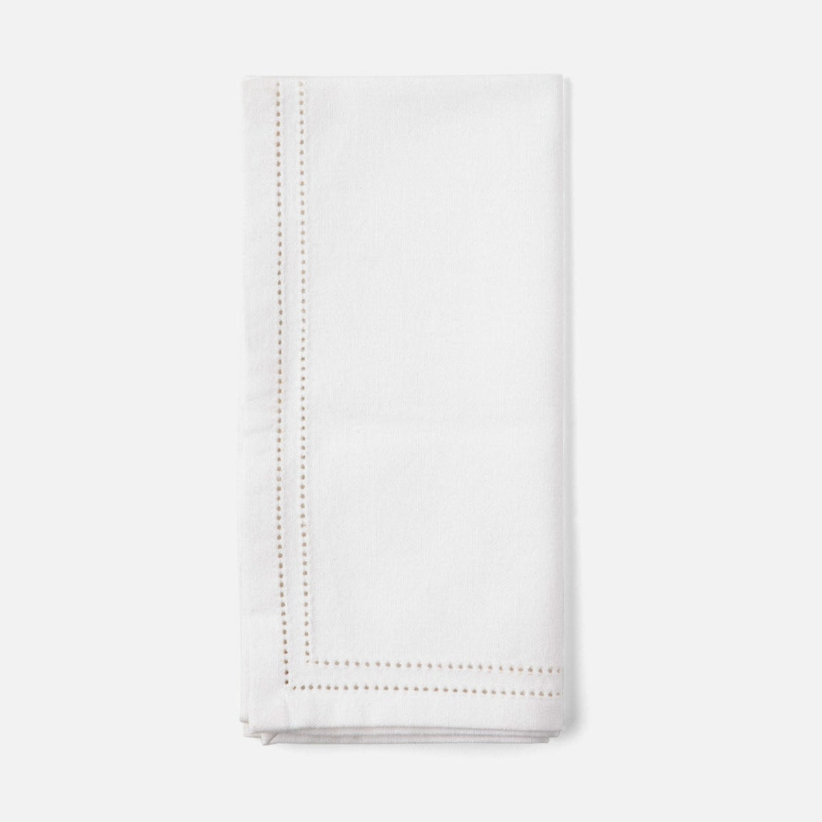 Betty White Double Eyelet Cocktail Napkin Cotton Canvas 10X10 Pack/4