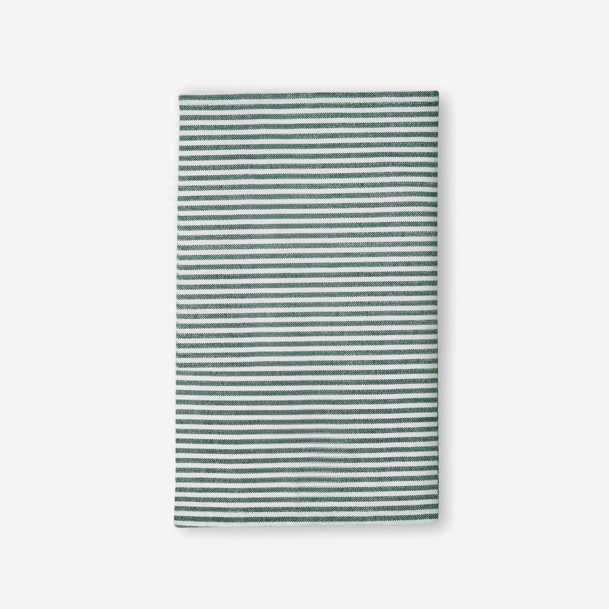 Brooks Dark Green Stripe Kitchen Towel Cotton Canvas 20X28 Pack/2
