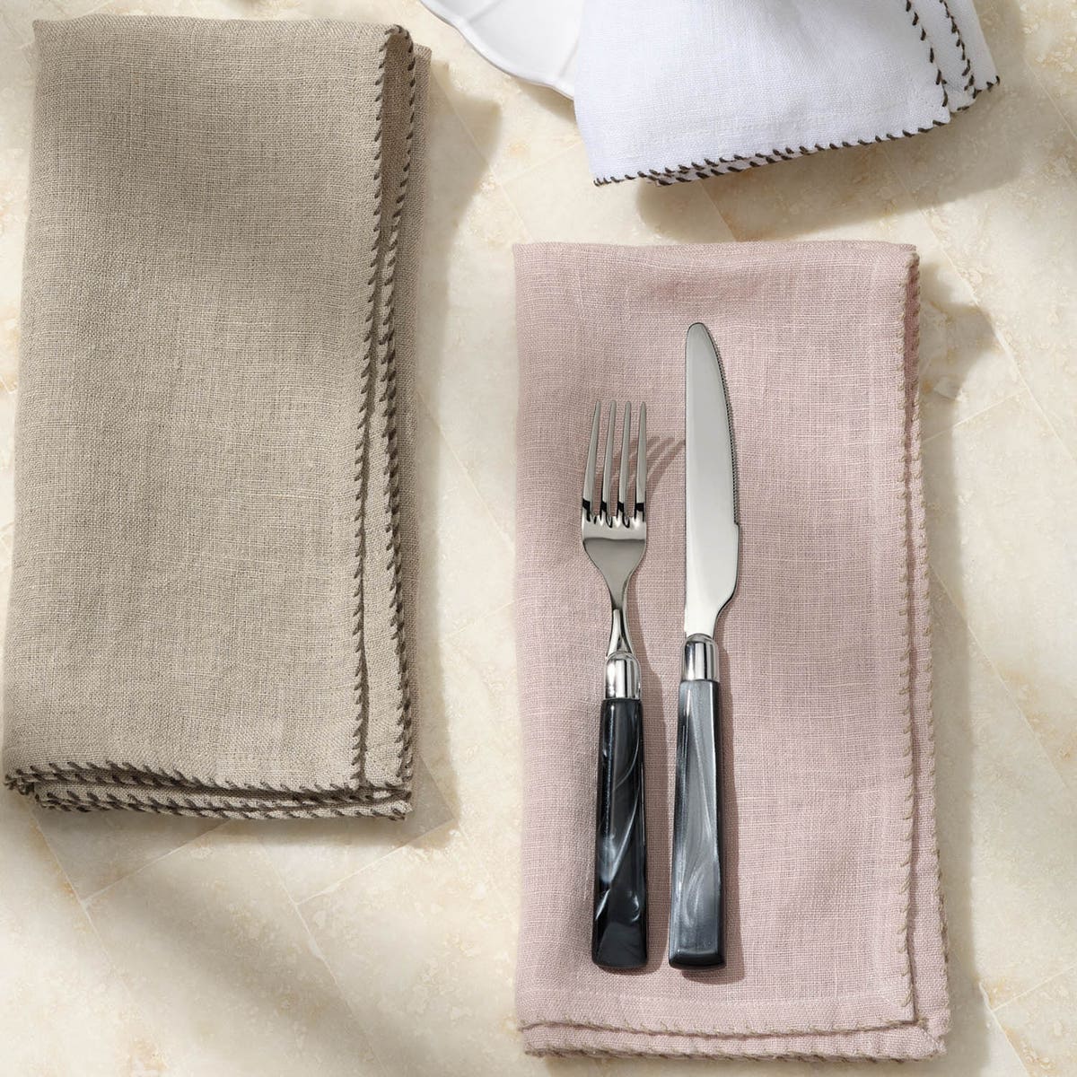 Evelyn Soft Pink Napkin Linen 20X20 Pack/4