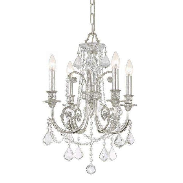 Regis 4 Light Mini Chandelier-Crystorama Lighting Company-CRYSTO-5114-OS-CL-MWP-ChandeliersSilver-Clear Crystal-3-France and Son