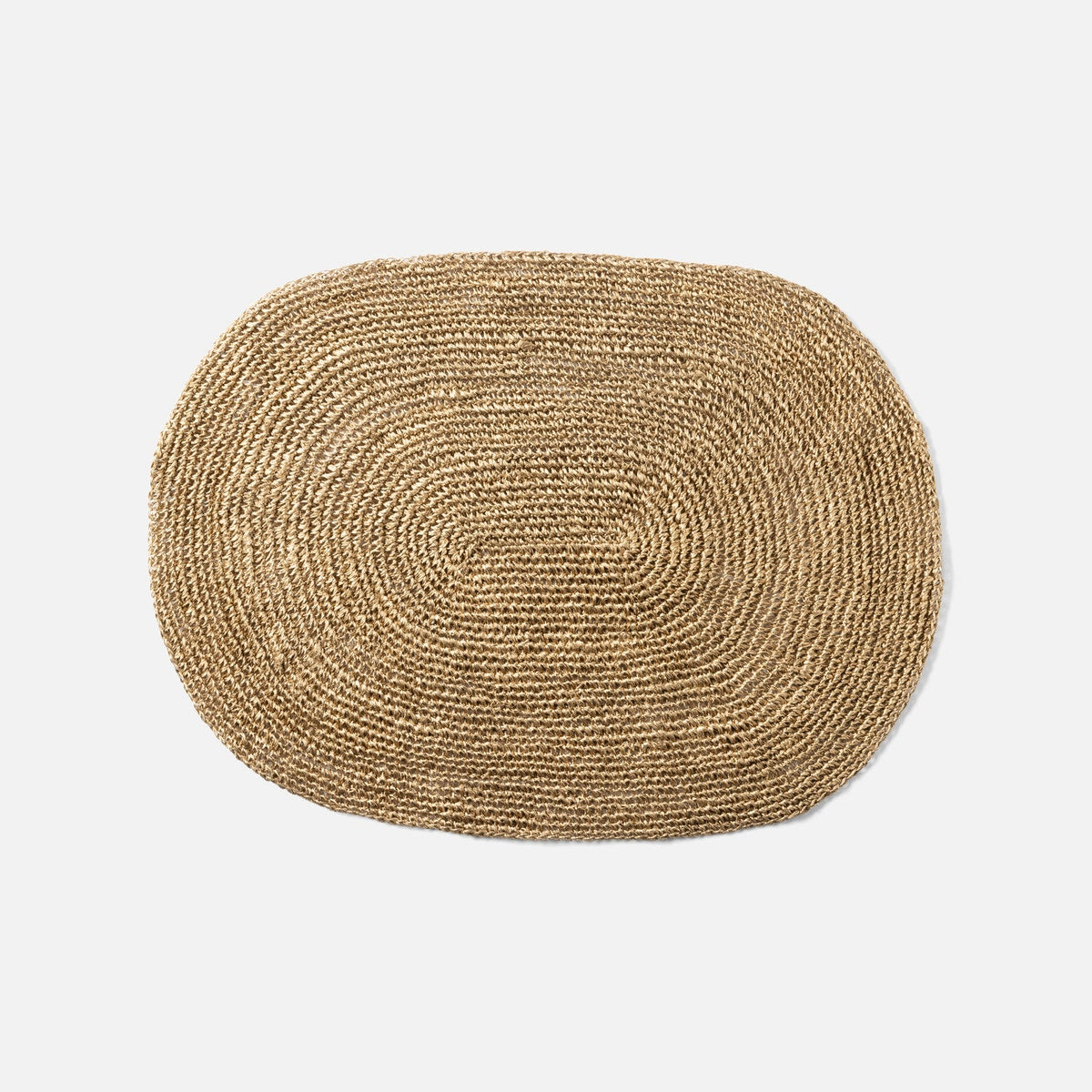 Emmy Gold Crochet Oval Placemat Abaca Pack/4