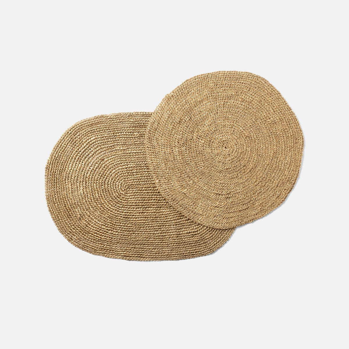Emmy Gold Crochet Oval Placemat Abaca Pack/4