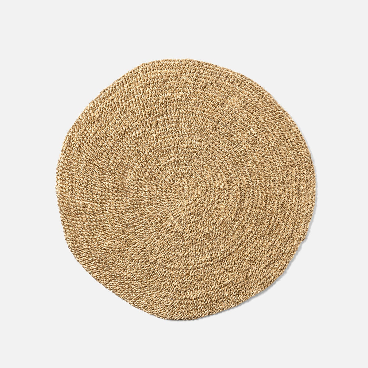 Emmy Gold Crochet Round Placemat Abaca Pack/4