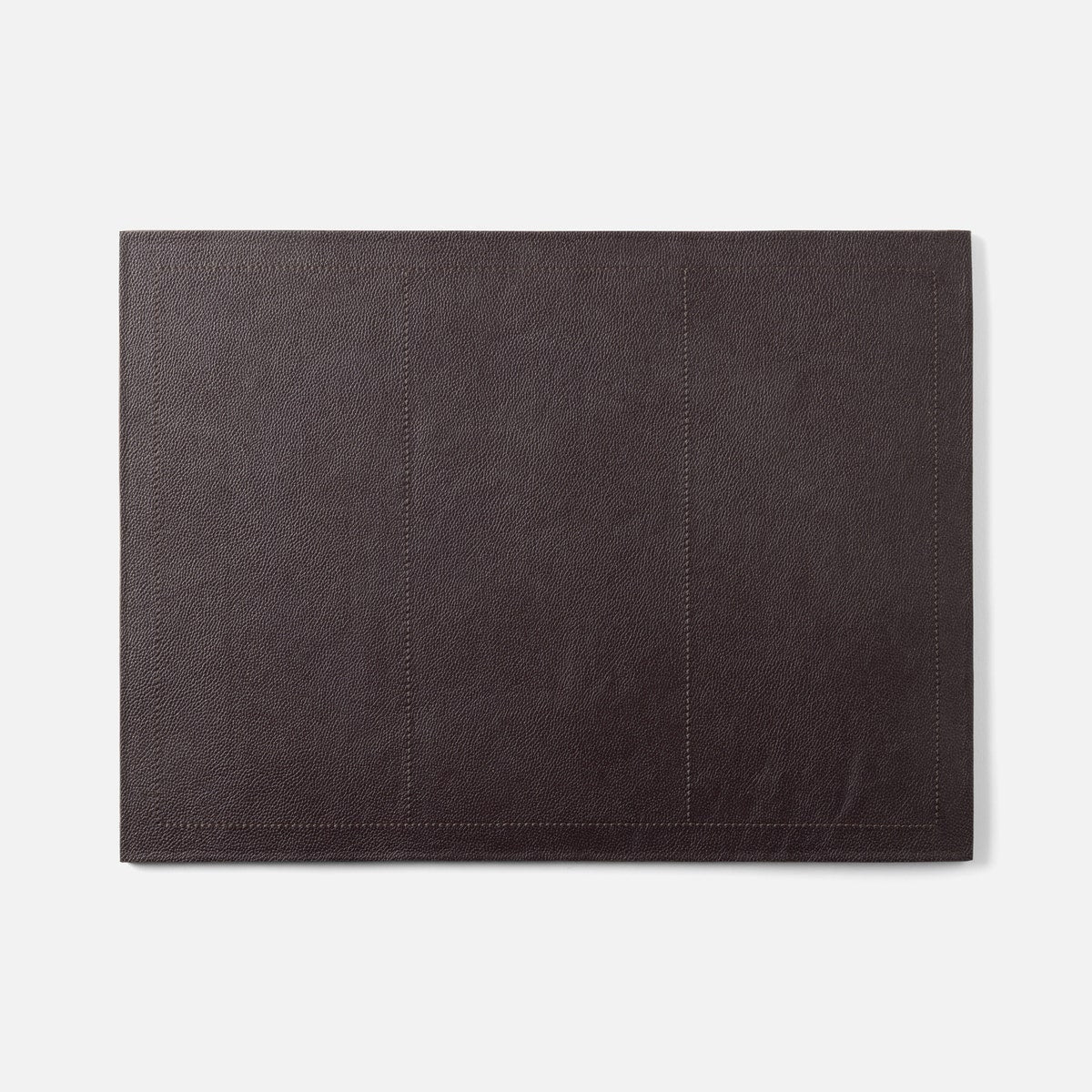 Evan Aubergine Rectangular Placemat Full Grain Leather Pack/2