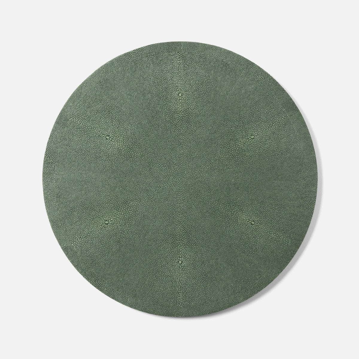 Henry Juniper Round Placemat Realistic Faux Shagreen Pack/2