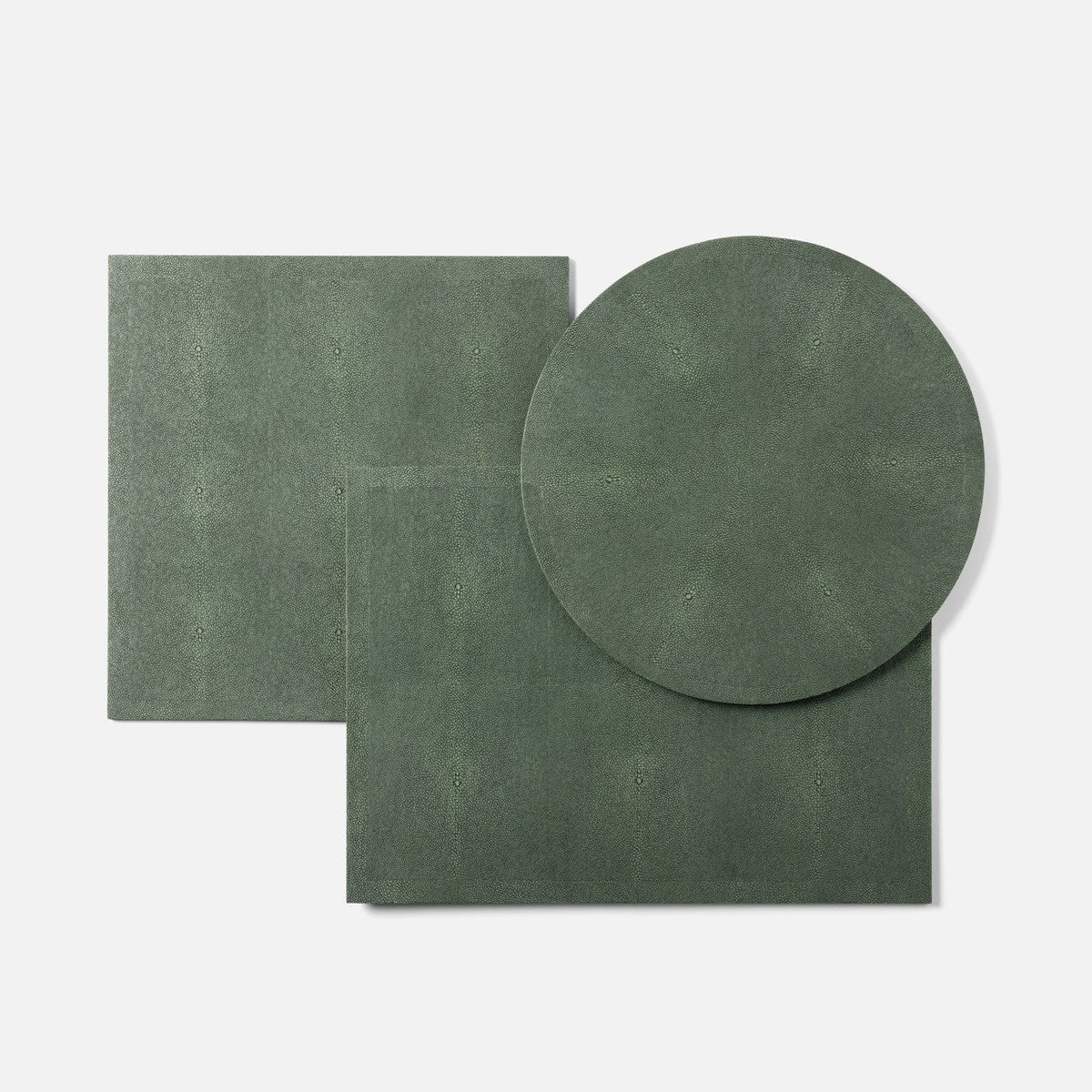 Henry Juniper Rectangular Placemat Realistic Faux Shagreen Pack/2