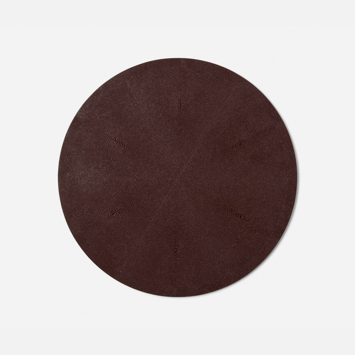 Henry Oxblood Round Placemat Realistic Faux Shagreen Pack/2