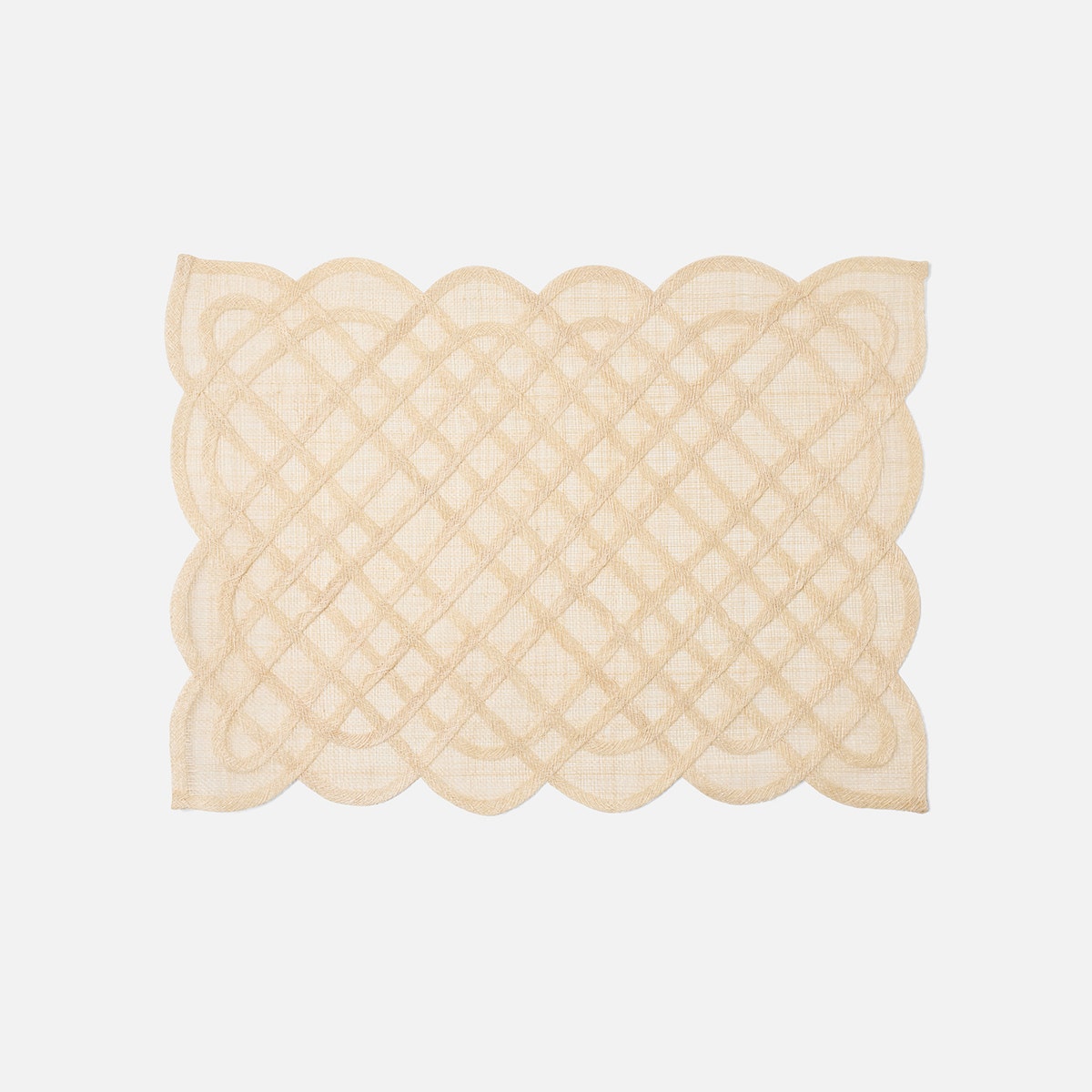 Ines Sand Woven Rectangular Placemat Abaca Pack/4