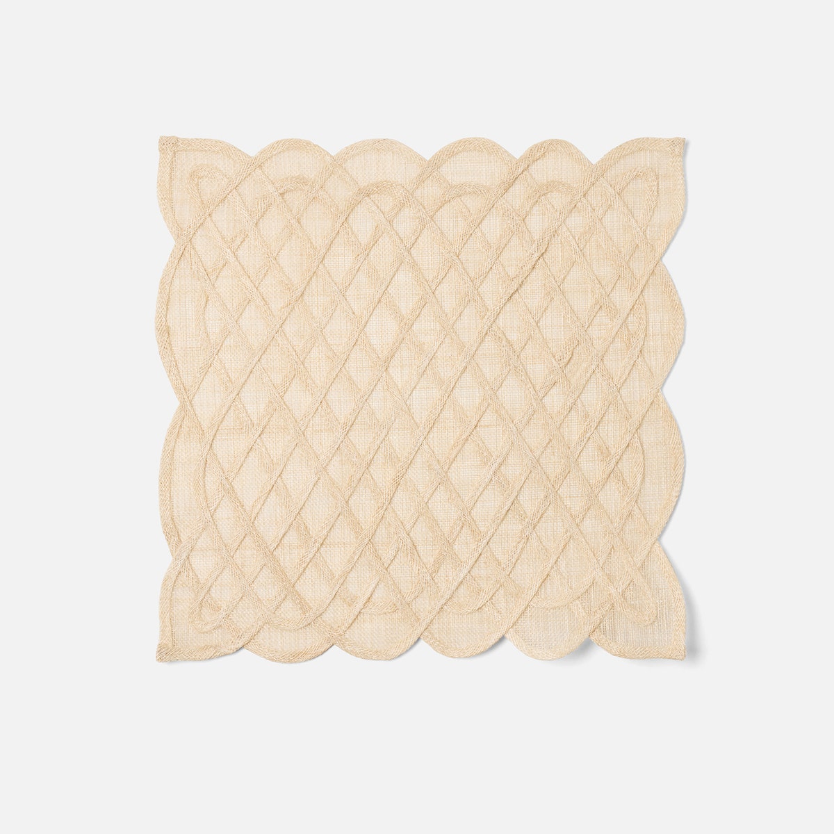 Ines Sand Woven Square Placemat Abaca Pack/4