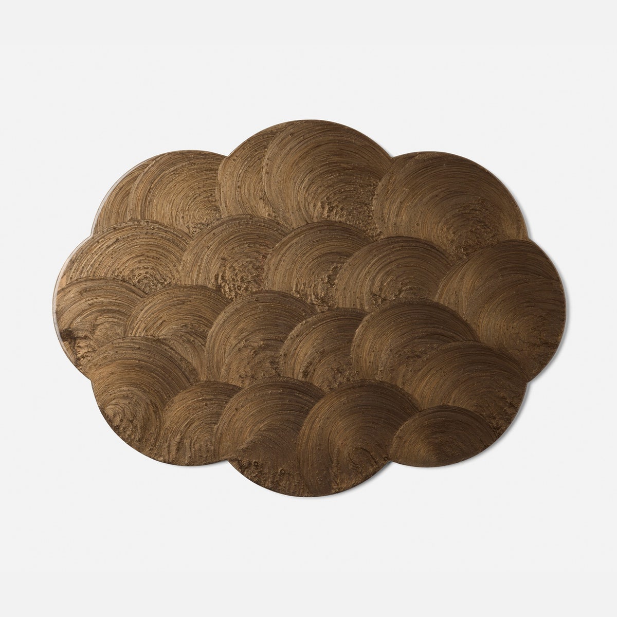 Josephine Mocha Oval Placemat Spiral Burl Resin Pack/2
