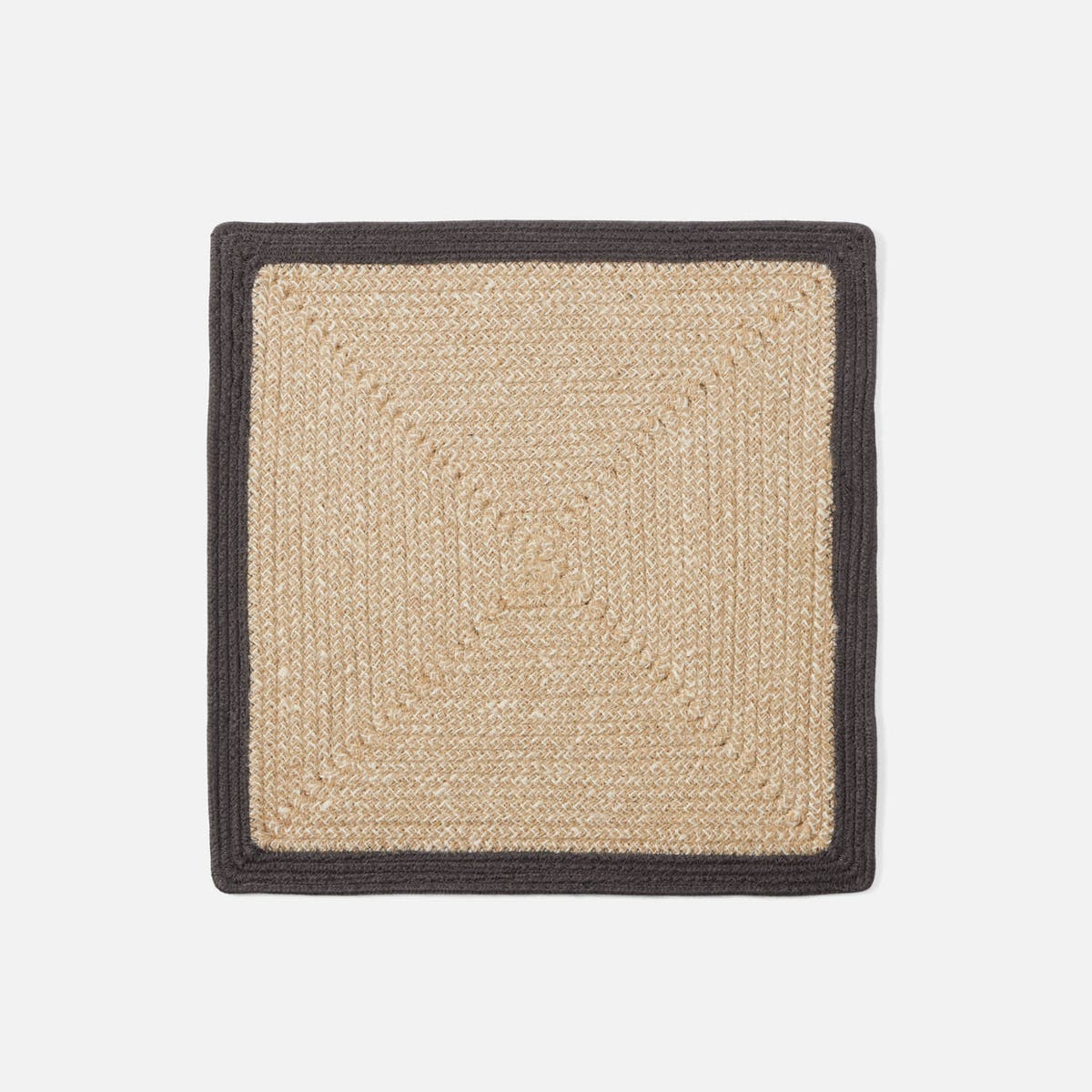 Shia Dark Gray Square Placemat Jute/Cotton Mix Pack/4