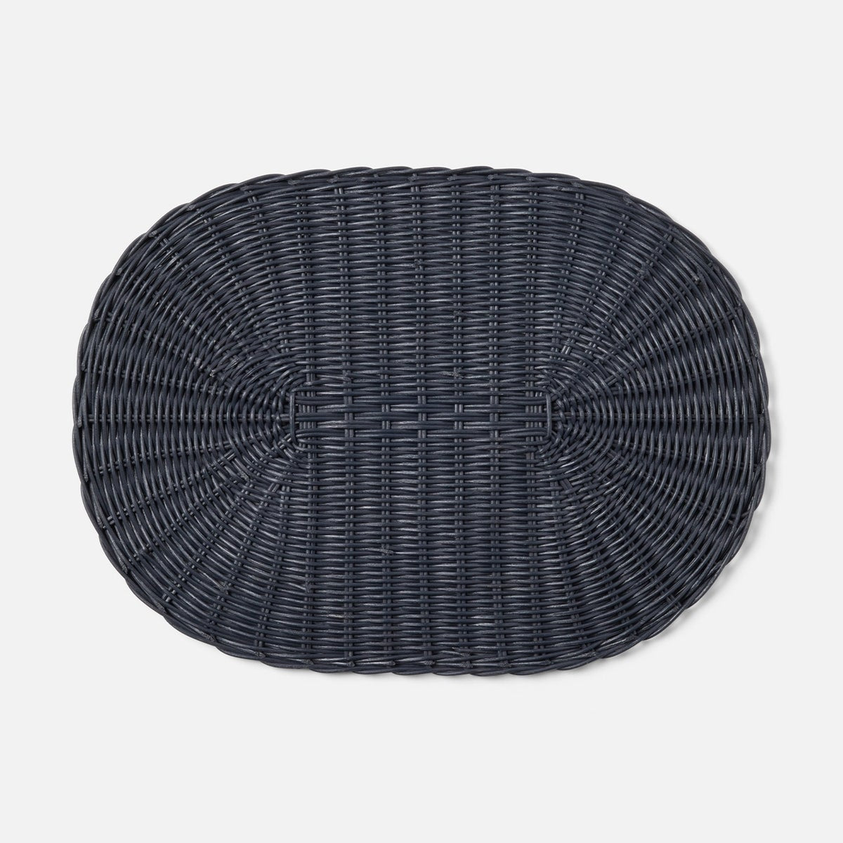 Tisbury Navy Oval Placemat Rattan Pack/4
