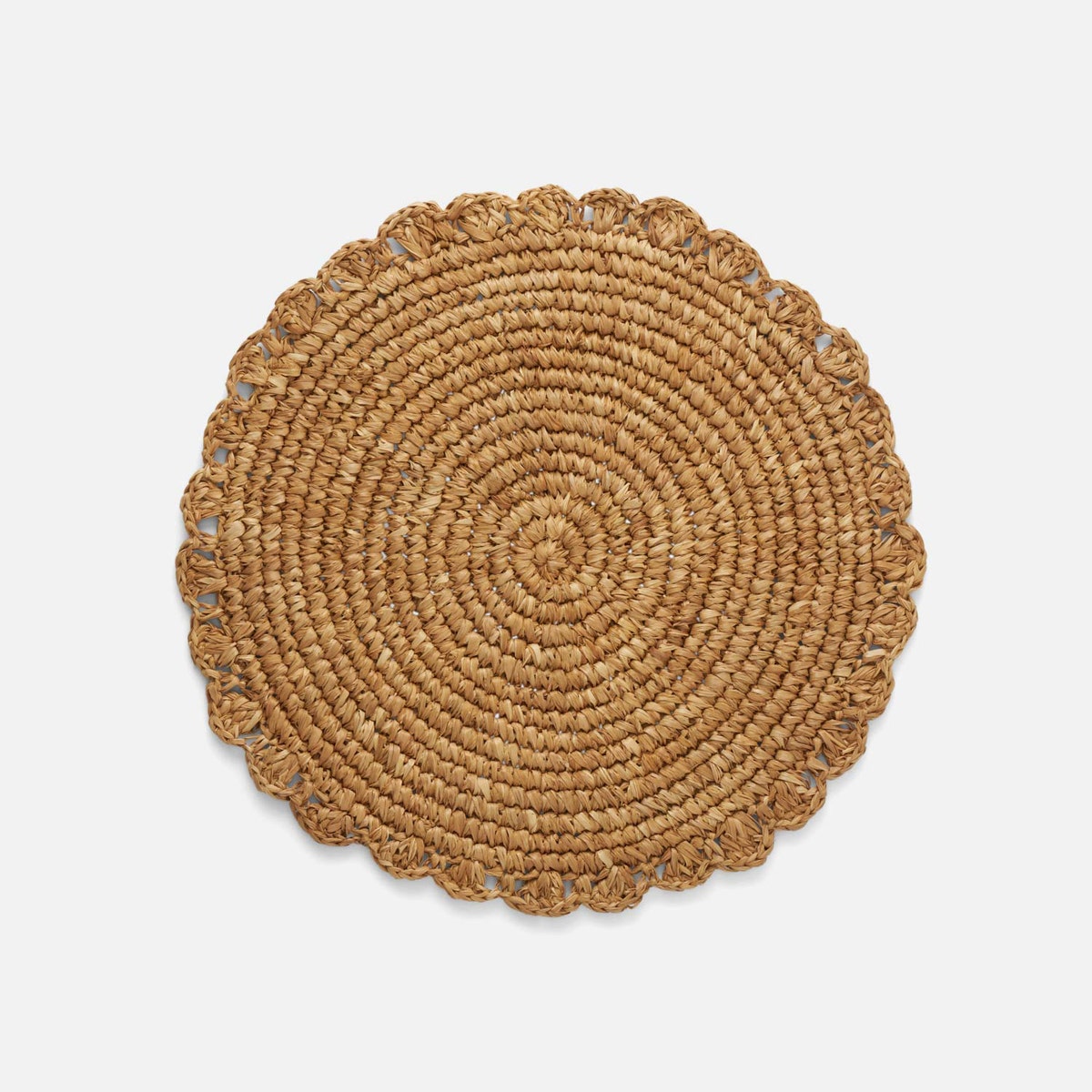 Amelia Natural Round Placemat Sisal Pack/4