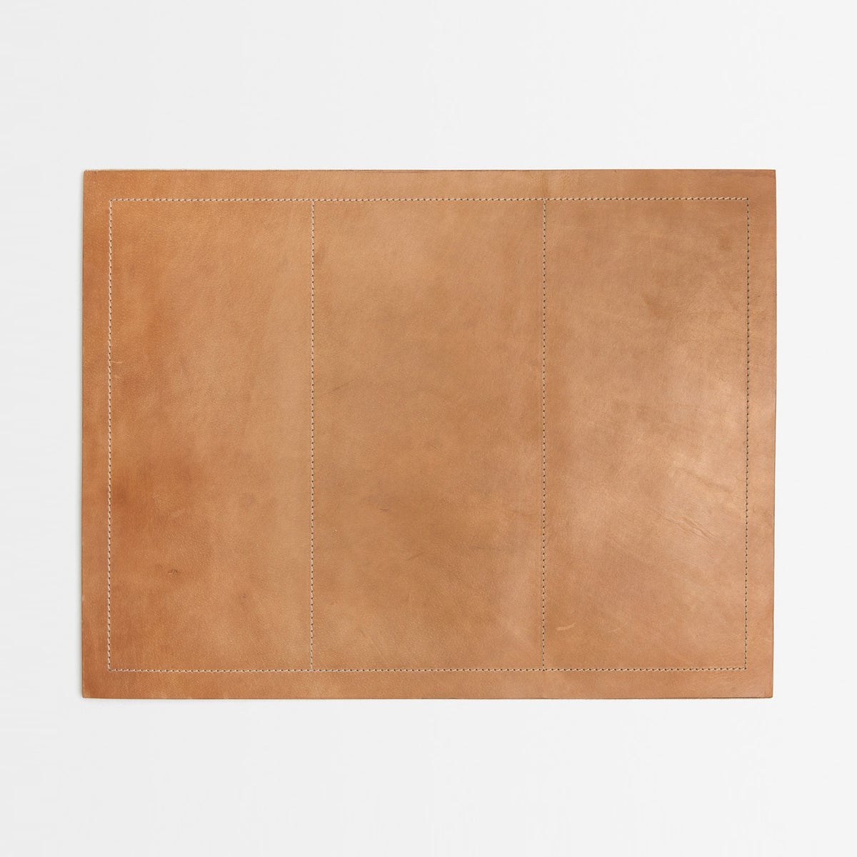 Evan Aged Camel Rectangular Placemat Full Grain Leather Pack/2